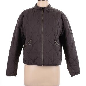 Women's Quilted Grey/Brown Jacket